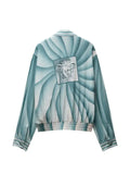 Versace printed silk-poplin blouson