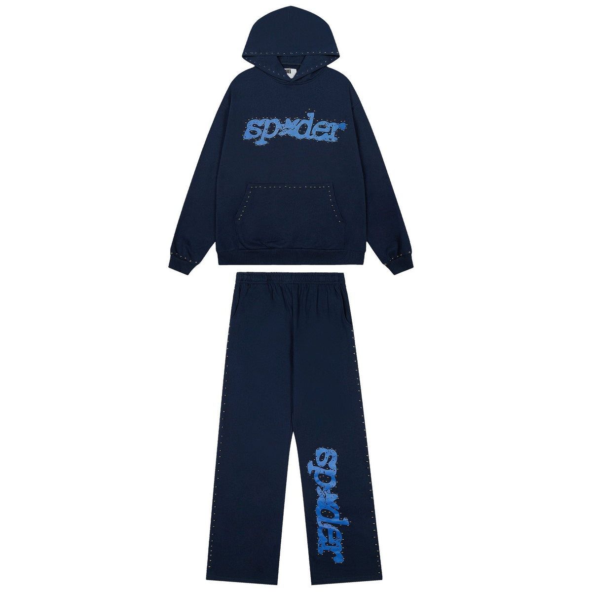 Sp5der Navy Studded Graphic Matching Set